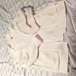 Oversized knit sweater, cream